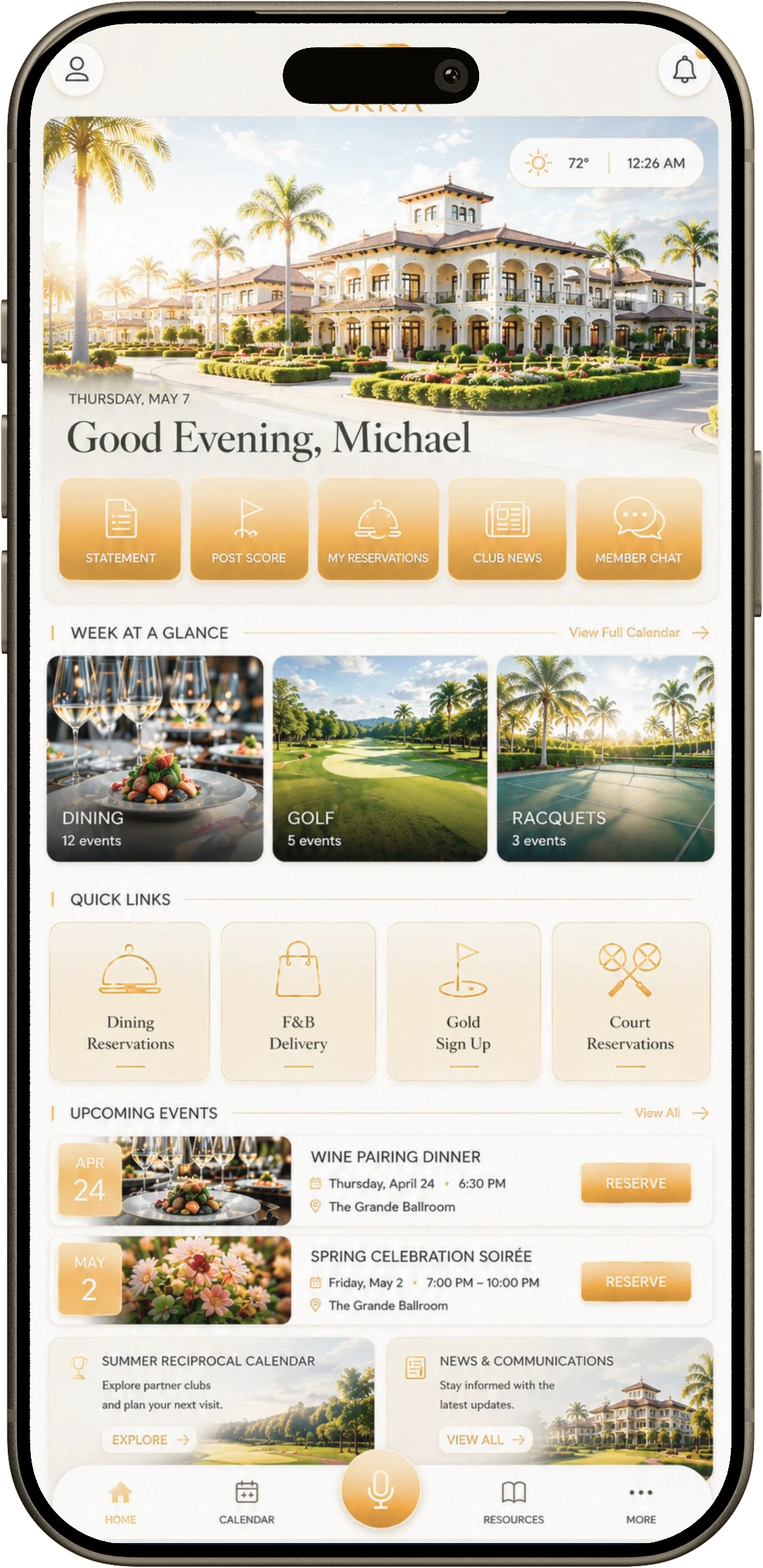ORRA dashboard — daytime mode